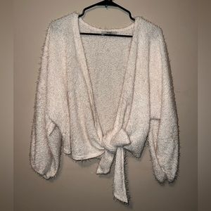 Papaya Fuzzy Cardigan